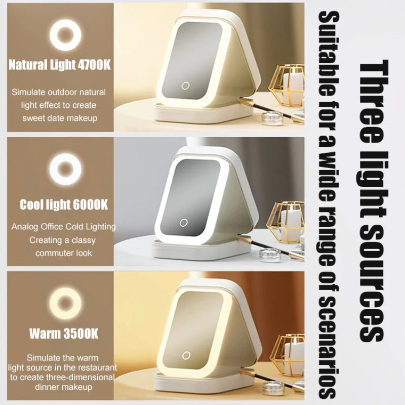 LED Adjustable Mirror Makeup Box